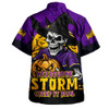 Melbourne Storm Hawaiian Shirt Dark Moon Rugby Halloween Battle Edition