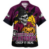 Queensland Maroons Hawaiian Shirt Dark Moon Rugby Halloween Battle Edition