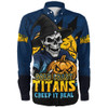 Gold Coast Titans Long Sleeve Shirt Dark Moon Rugby Halloween Battle Edition