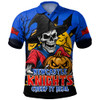 Newcastle Knights Polo Shirt Dark Moon Rugby Halloween Battle Edition