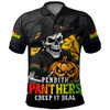 Penrith Panthers Polo Shirt Dark Moon Rugby Halloween Battle Edition