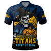 Gold Coast Titans Polo Shirt Dark Moon Rugby Halloween Battle Edition