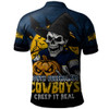 North Queensland Cowboys Polo Shirt Dark Moon Rugby Halloween Battle Edition
