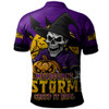 Melbourne Storm Polo Shirt Dark Moon Rugby Halloween Battle Edition