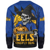 Parramatta Eels Sweatshirt Dark Moon Rugby Halloween Battle Edition