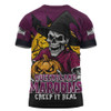 Queensland Maroons T-Shirt Dark Moon Rugby Halloween Battle Edition Queensland Maroons T-Shirt Dark Moon Rugby Halloween Battle Edition