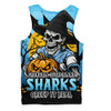 Cronulla-Sutherland Sharks Men Singlet Dark Moon Rugby Halloween Battle Edition