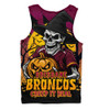 Brisbane Broncos Men Singlet Dark Moon Rugby Halloween Battle Edition