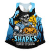 Cronulla-Sutherland Sharks Women Racerback Singlet Dark Moon Rugby Halloween Battle Edition