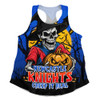Newcastle Knights Women Racerback Singlet Dark Moon Rugby Halloween Battle Edition