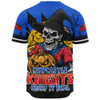 Newcastle Knights Baseball Shirt Dark Moon Rugby Halloween Battle Edition