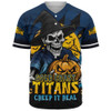 Gold Coast Titans Baseball Shirt Dark Moon Rugby Halloween Battle Edition