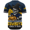 North Queensland Cowboys Baseball Shirt Dark Moon Rugby Halloween Battle Edition