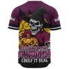 Queensland Maroons Baseball Shirt Dark Moon Rugby Halloween Battle Edition