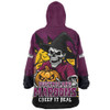 Queensland Maroons Snug Hoodie Dark Moon Rugby Halloween Battle Edition