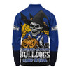Canterbury-Bankstown Bulldogs Long Sleeve Polo Shirt Dark Moon Rugby Halloween Battle Edition Canterbury-Bankstown Bulldogs Long Sleeve Polo Shirt Dark Moon Rugby Halloween Battle Edition