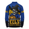 Parramatta Eels Long Sleeve Polo Shirt Dark Moon Rugby Halloween Battle Edition