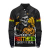 Penrith Panthers Long Sleeve Polo Shirt Dark Moon Rugby Halloween Battle Edition