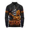 Wests Tigers Long Sleeve Polo Shirt Dark Moon Rugby Halloween Battle Edition