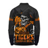 Wests Tigers Long Sleeve Polo Shirt Dark Moon Rugby Halloween Battle Edition