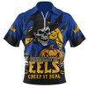 Parramatta Eels Zip Polo Shirt Dark Moon Rugby Halloween Battle Edition