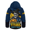Gold Coast Titans Hooded Padded Jacket Dark Moon Rugby Halloween Battle Edition