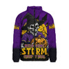 Melbourne Storm Padded Jacket Dark Moon Rugby Halloween Battle Edition