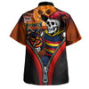 Adelaide Crows Hawaiian Shirt Halloween Night Reaper Zipper