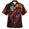 Essendon Hawaiian Shirt Halloween Night Reaper Zipper Essendon Hawaiian Shirt Halloween Night Reaper Zipper