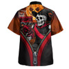 Essendon Hawaiian Shirt Halloween Night Reaper Zipper Essendon Hawaiian Shirt Halloween Night Reaper Zipper