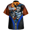 Geelong Cats Hawaiian Shirt Halloween Night Reaper Zipper Geelong Cats Hawaiian Shirt Halloween Night Reaper Zipper