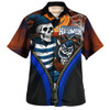 Geelong Cats Hawaiian Shirt Halloween Night Reaper Zipper Geelong Cats Hawaiian Shirt Halloween Night Reaper Zipper