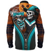 Port Adelaide Long Sleeve Shirt Halloween Night Reaper Zipper Port Adelaide Long Sleeve Shirt Halloween Night Reaper Zipper