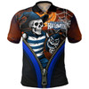 Geelong Cats Polo Shirt Halloween Night Reaper Zipper Geelong Cats Polo Shirt Halloween Night Reaper Zipper