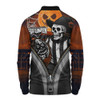 Collingwood Long Sleeve Polo Shirt Halloween Night Reaper Zipper Collingwood Long Sleeve Polo Shirt Halloween Night Reaper Zipper