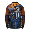 North Melbourne Long Sleeve Polo Shirt Halloween Night Reaper Zipper
