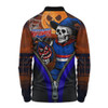 Western Bulldogs Long Sleeve Polo Shirt Halloween Night Reaper Zipper