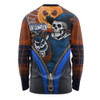 Carlton Long Sleeve T-shirt Halloween Night Reaper Zipper Carlton Long Sleeve T-shirt Halloween Night Reaper Zipper