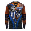 North Melbourne Long Sleeve T-shirt Halloween Night Reaper Zipper North Melbourne Long Sleeve T-shirt Halloween Night Reaper Zipper