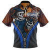 Carlton Zip Polo Shirt Halloween Night Reaper Zipper