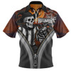 Collingwood Zip Polo Shirt Halloween Night Reaper Zipper Collingwood Zip Polo Shirt Halloween Night Reaper Zipper