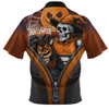 GWS GIANTS Zip Polo Shirt Halloween Night Reaper Zipper GWS GIANTS Zip Polo Shirt Halloween Night Reaper Zipper