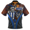 North Melbourne Zip Polo Shirt Halloween Night Reaper Zipper