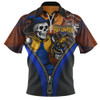 West Coast Eagles Zip Polo Shirt Halloween Night Reaper Zipper