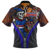 Western Bulldogs Zip Polo Shirt Halloween Night Reaper Zipper