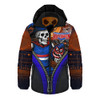 Western Bulldogs Hooded Padded Jacket Halloween Night Reaper Zipper