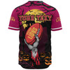 Brisbane Lions Baseball Shirt Full Moon Fever Halloween Supporter