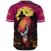 Brisbane Lions Baseball Shirt Full Moon Fever Halloween Supporter