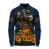 Adelaide Crows Long Sleeve Polo Shirt Full Moon Fever Halloween Supporter