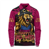 Brisbane Lions Long Sleeve Polo Shirt Full Moon Fever Halloween Supporter